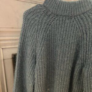 Stunning light blue mock neck sweater